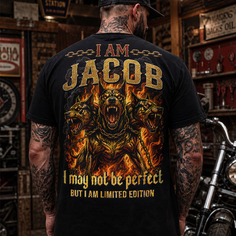 JACOB MP88-F2-168–Personalized Bold Quote Apparel “I Am NAME I May Not Be Perfect But I Am Limited Edition