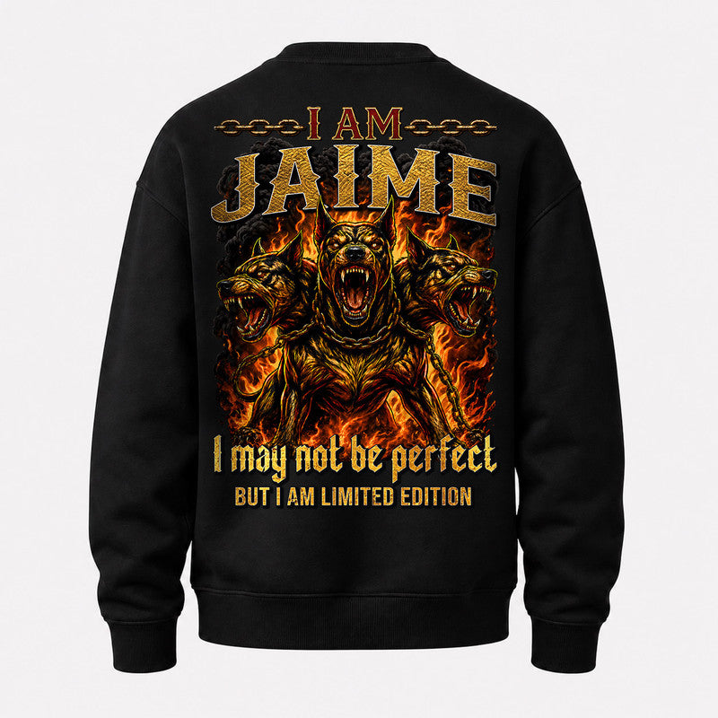 JAIME MP88-F2-168–Personalized Bold Quote Apparel “I Am NAME I May Not Be Perfect But I Am Limited Edition