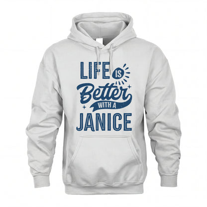 JANICE HH88-K2–Personalized Name Quote T-Shirt Life Is Better With Unisex Gift