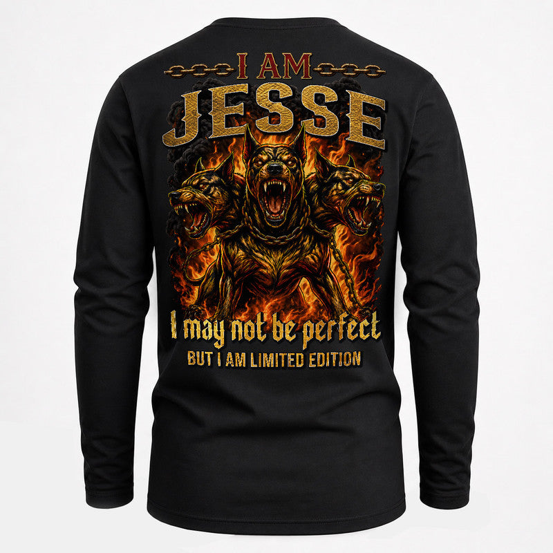 JESSE MP88-F2-168–Personalized Bold Quote Apparel “I Am NAME I May Not Be Perfect But I Am Limited Edition