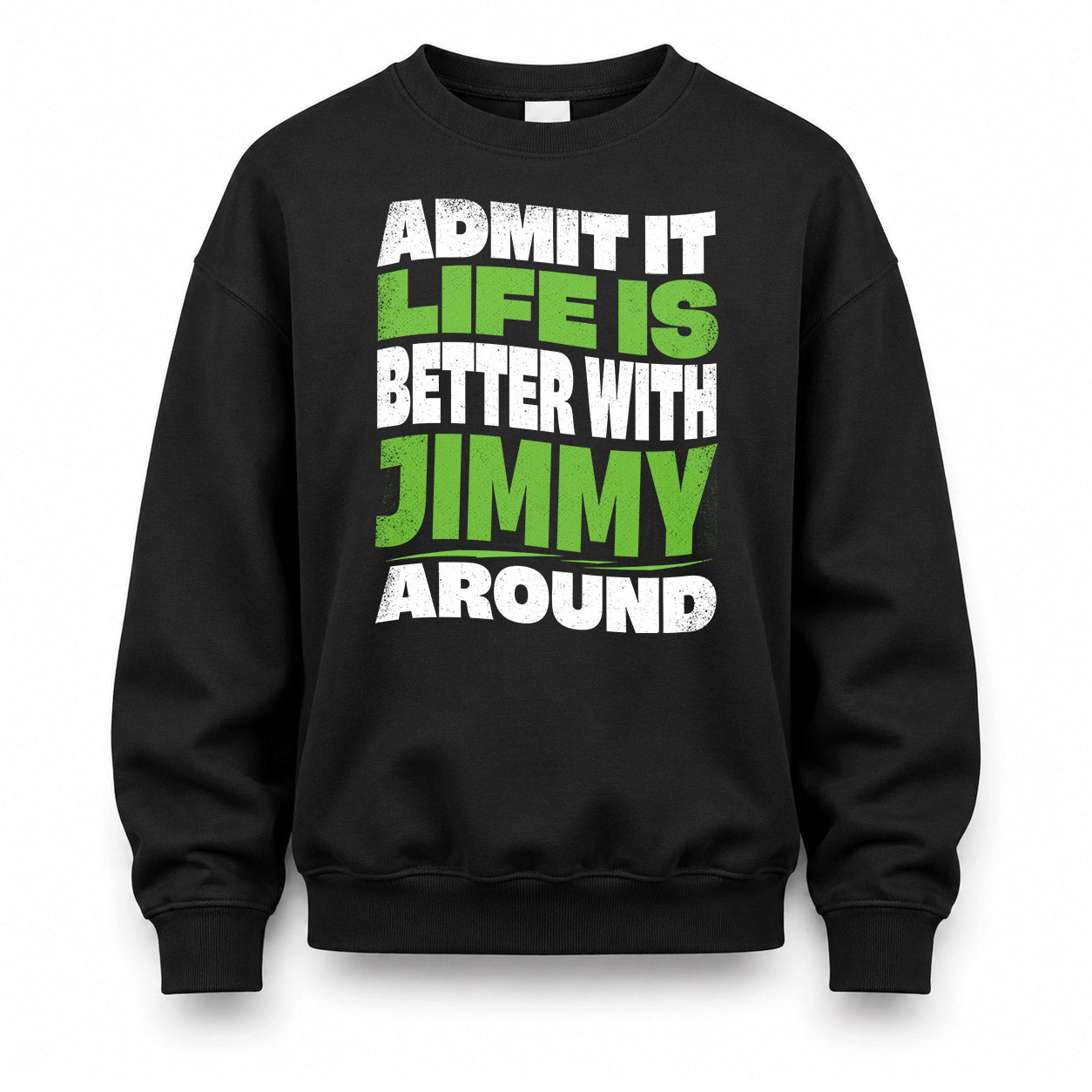 JIMMY KTT19-K098-189 – Personalized Funny Quote Apparel “Admit It, Life Is Better With NAME Around”