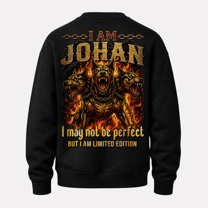 JOHAN MP88-F2-168–Personalized Bold Quote Apparel “I Am NAME I May Not Be Perfect But I Am Limited Edition