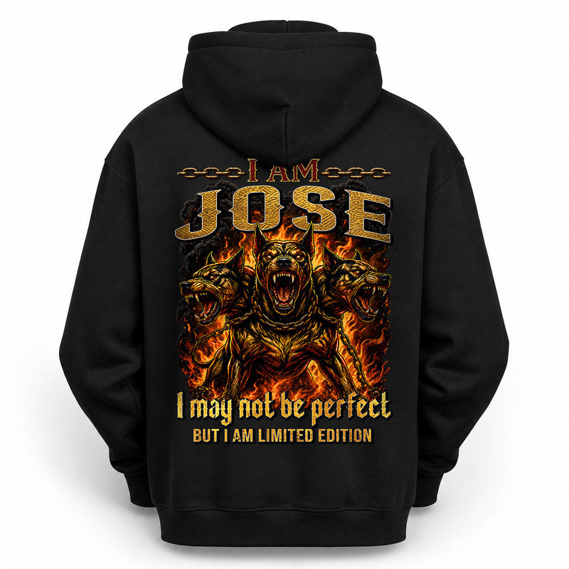 JOSE MP88-F2-168–Personalized Bold Quote Apparel “I Am NAME I May Not Be Perfect But I Am Limited Edition