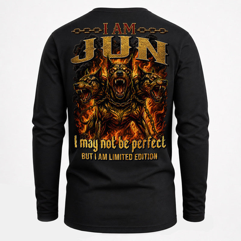 JUN MP88-F2-168–Personalized Bold Quote Apparel “I Am NAME I May Not Be Perfect But I Am Limited Edition