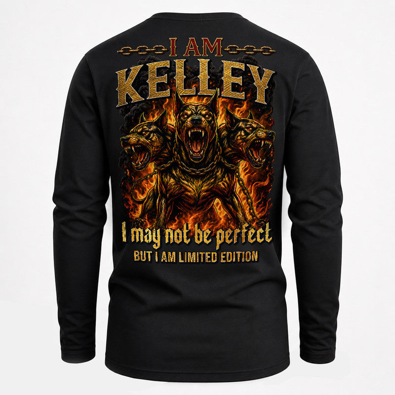 KELLEY MP88-F2-168–Personalized Bold Quote Apparel “I Am NAME I May Not Be Perfect But I Am Limited Edition