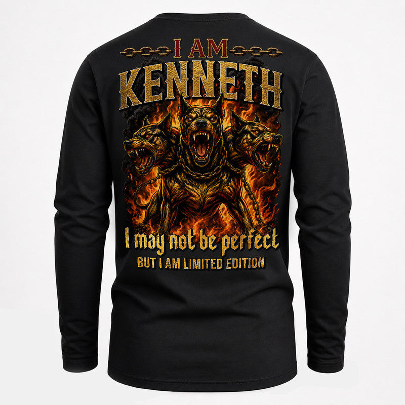 KENNETH MP88-F2-168–Personalized Bold Quote Apparel “I Am NAME I May Not Be Perfect But I Am Limited Edition