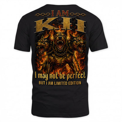 KII MP88-F2-168–Personalized Bold Quote Apparel “I Am NAME I May Not Be Perfect But I Am Limited Edition