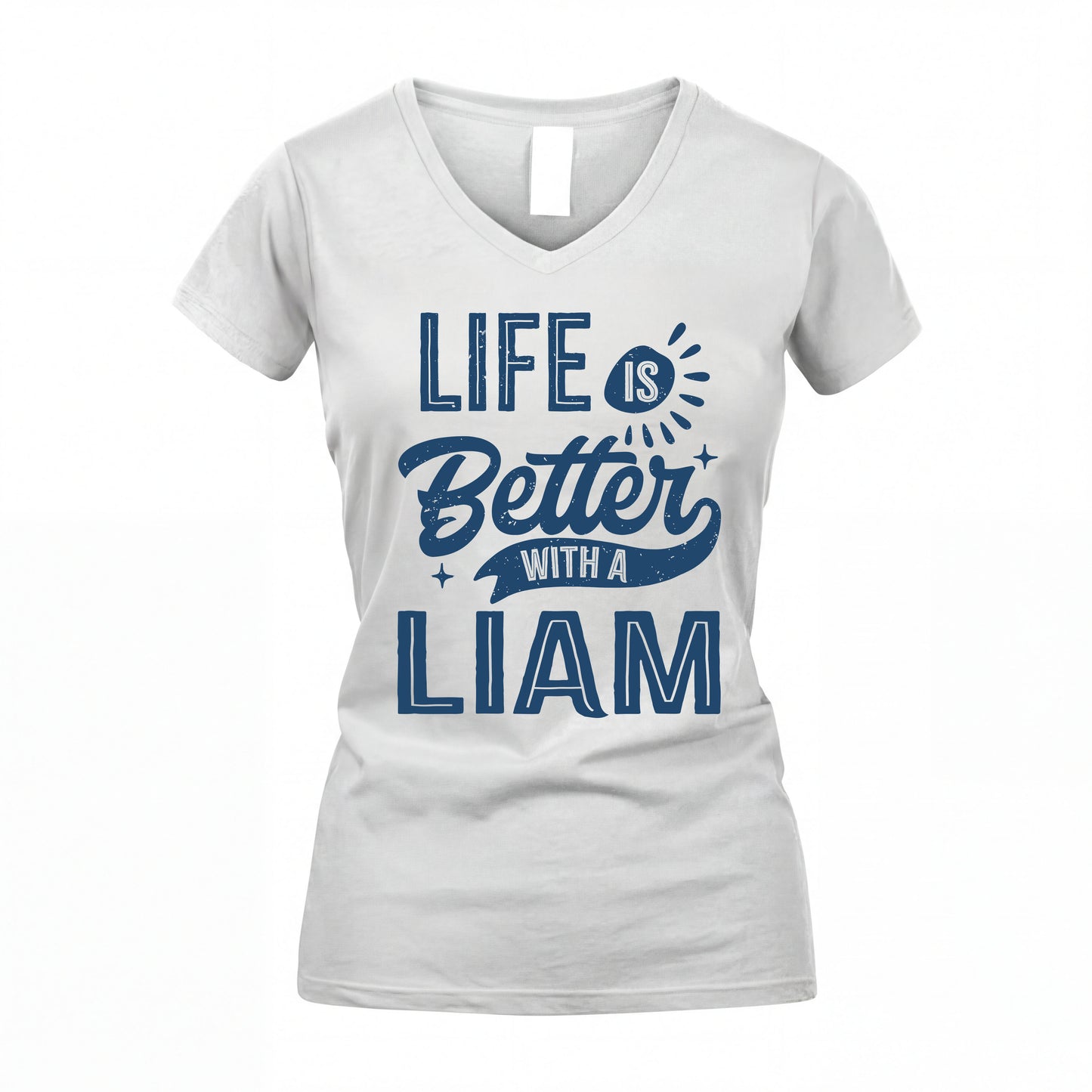LIAM HH88-K2–Personalized Name Quote T-Shirt Life Is Better With Unisex Gift