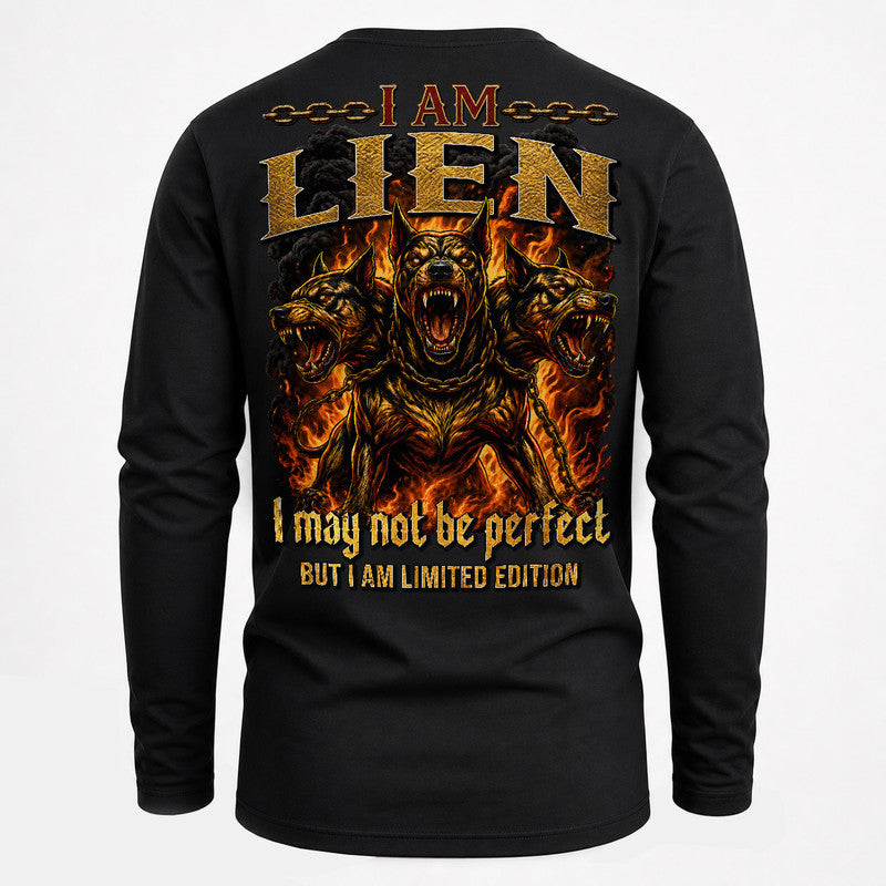 LIEN MP88-F2-168–Personalized Bold Quote Apparel “I Am NAME I May Not Be Perfect But I Am Limited Edition
