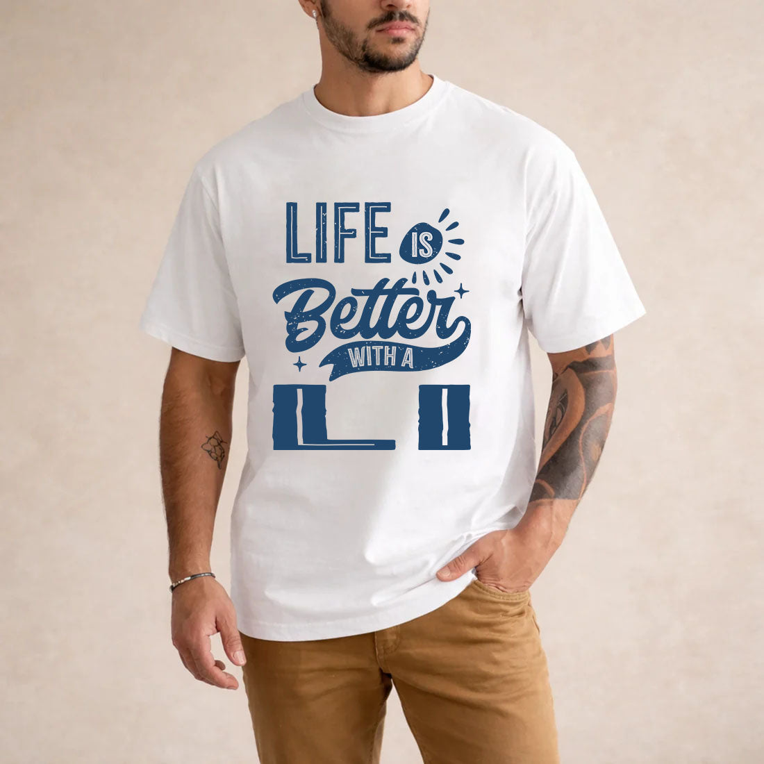 LI HH88-K2–Personalized Name Quote T-Shirt Life Is Better With Unisex Gift