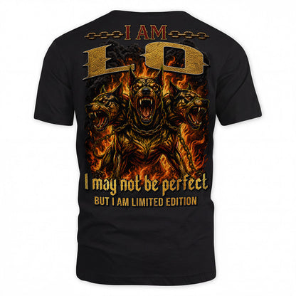 LO MP88-F2-168–Personalized Bold Quote Apparel “I Am NAME I May Not Be Perfect But I Am Limited Edition