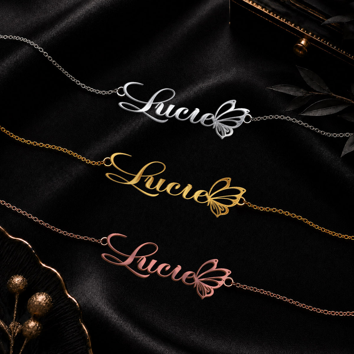 LUCIE T02 Custom Name Necklace, Personalized Name Necklace, Birthday Gift, Christmas Gift for Her