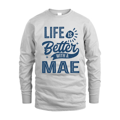 MAE HH88-K2–Personalized Name Quote T-Shirt Life Is Better With Unisex Gift