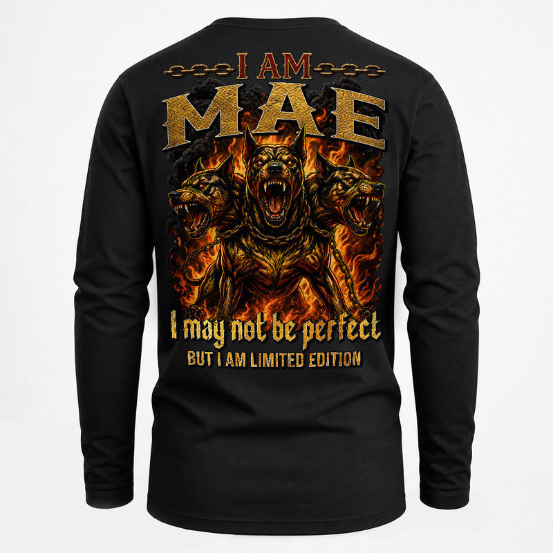 MAE MP88-F2-168–Personalized Bold Quote Apparel “I Am NAME I May Not Be Perfect But I Am Limited Edition