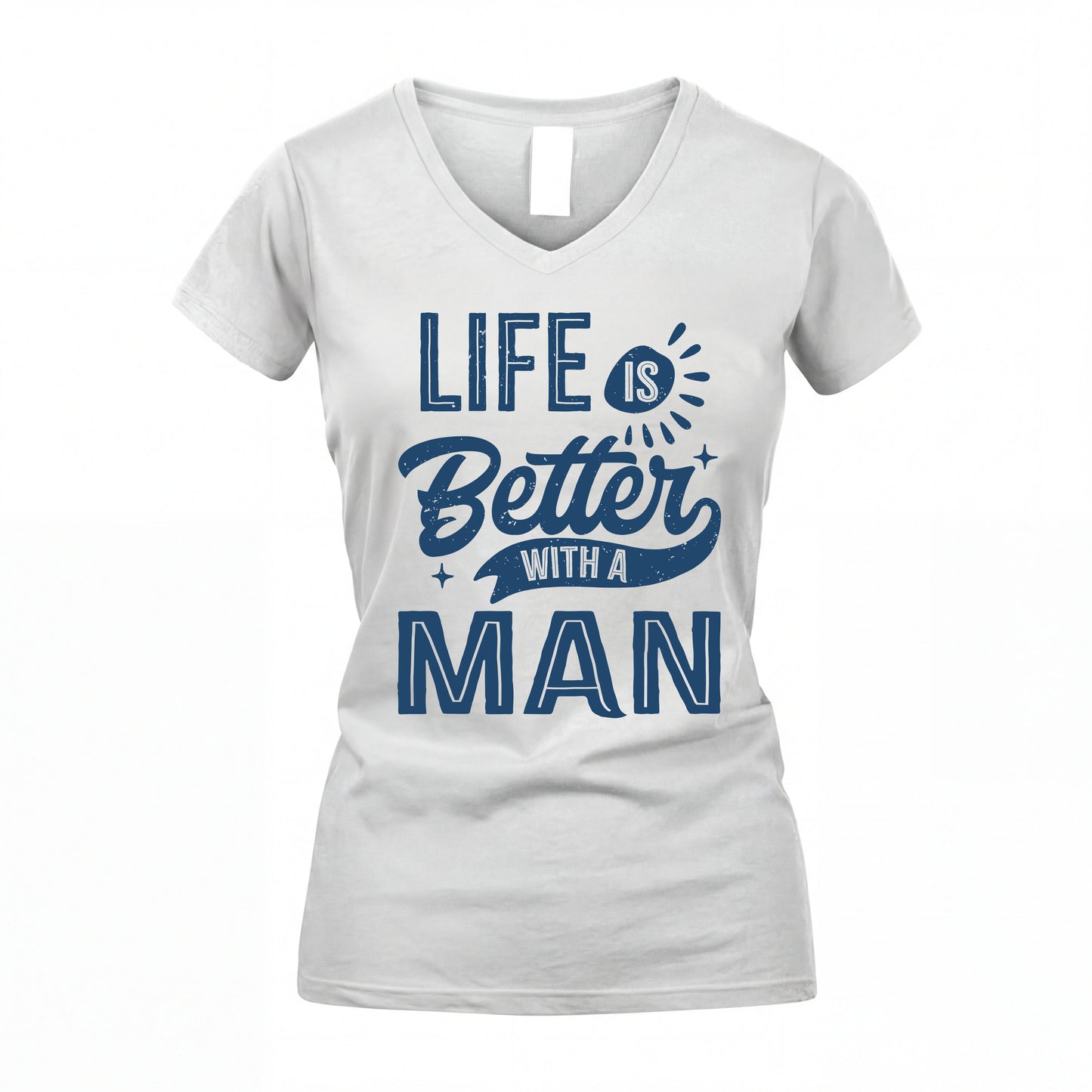 MAN HH88-K2–Personalized Name Quote T-Shirt Life Is Better With Unisex Gift