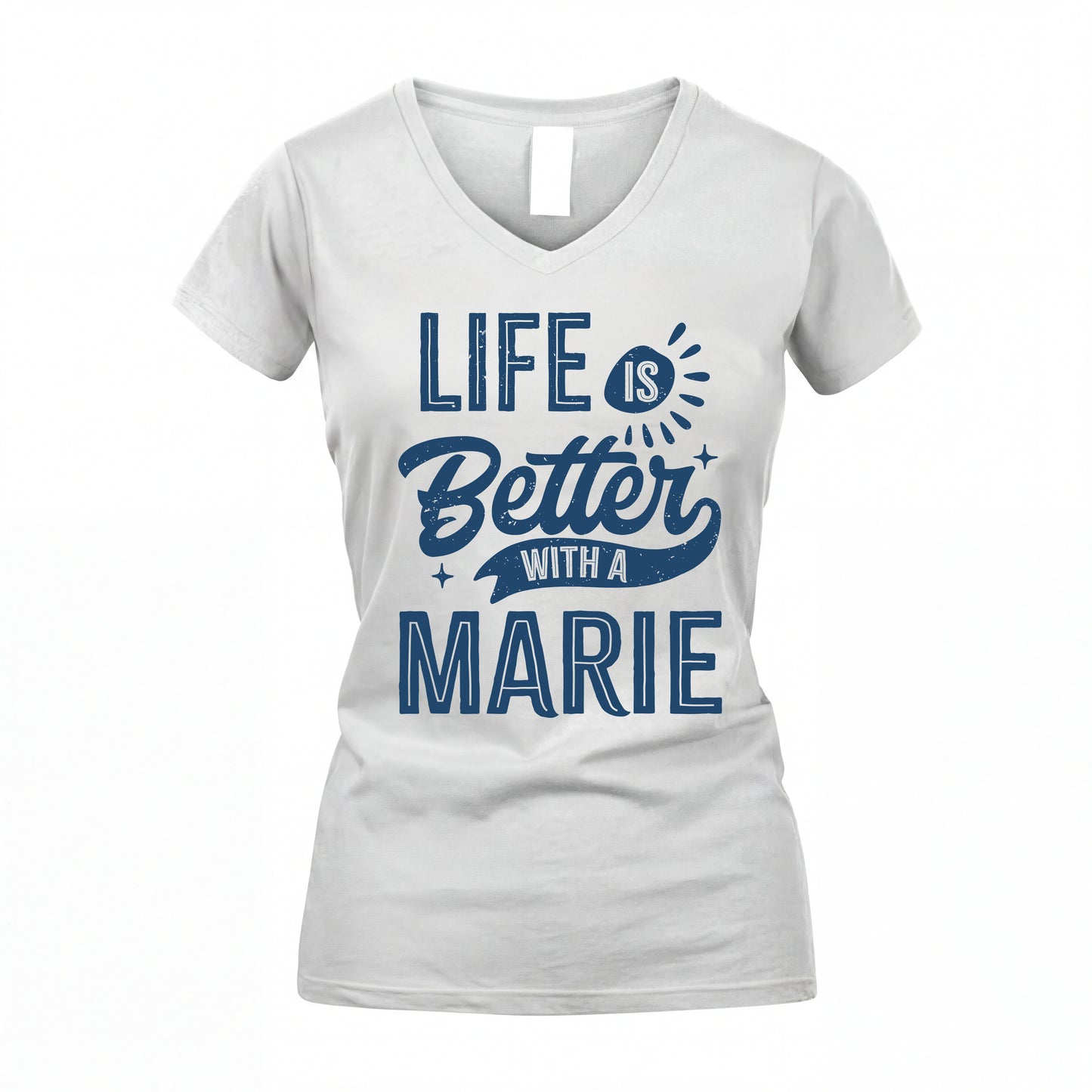 MARIE HH88-K2–Personalized Name Quote T-Shirt Life Is Better With Unisex Gift