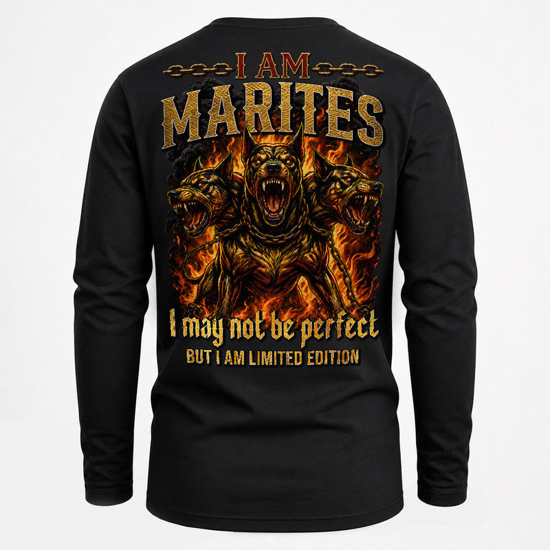 MARITES MP88-F2-168–Personalized Bold Quote Apparel “I Am NAME I May Not Be Perfect But I Am Limited Edition