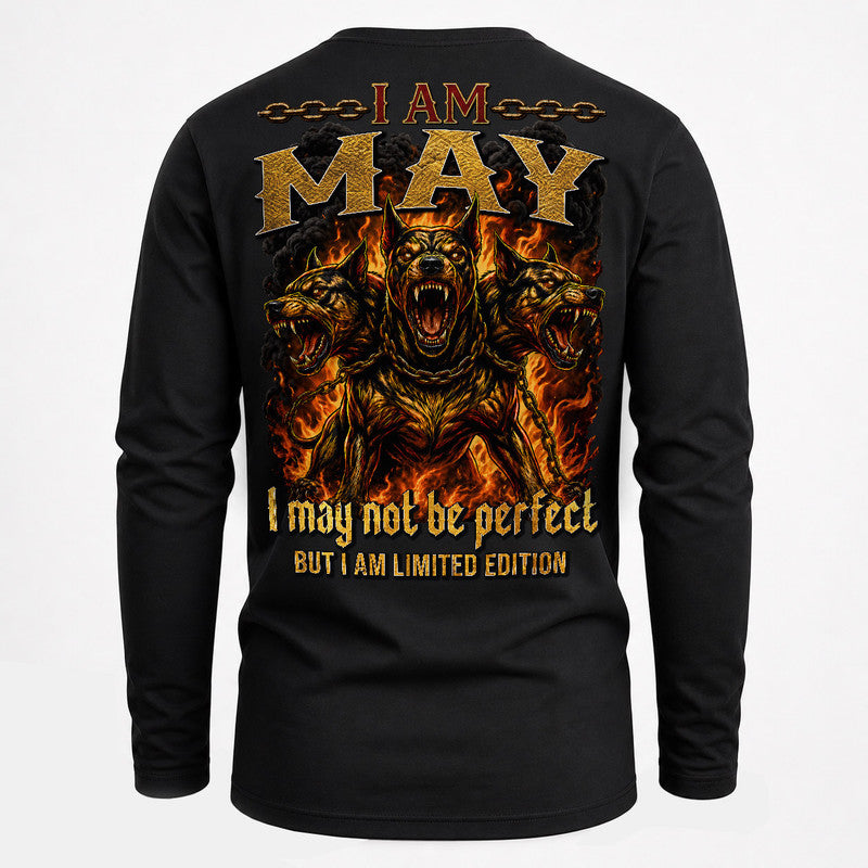 MAY MP88-F2-168–Personalized Bold Quote Apparel “I Am NAME I May Not Be Perfect But I Am Limited Edition