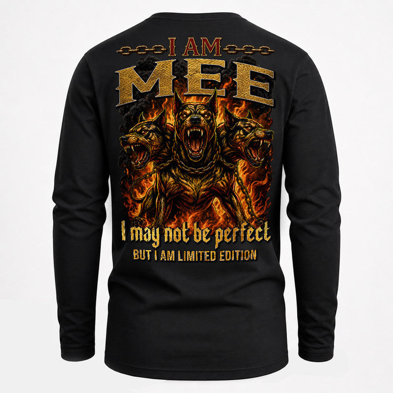MEE MP88-F2-168–Personalized Bold Quote Apparel “I Am NAME I May Not Be Perfect But I Am Limited Edition