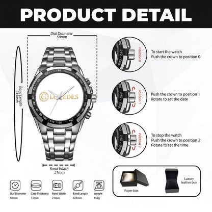 MCDONALD K3579-06 Alloy-Quatz-Men Watch, Personalized Premium Gift for Anniversary
