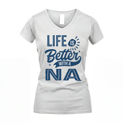 NA HH88-K2–Personalized Name Quote T-Shirt Life Is Better With Unisex Gift