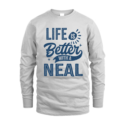 NEAL HH88-K2–Personalized Name Quote T-Shirt Life Is Better With Unisex Gift