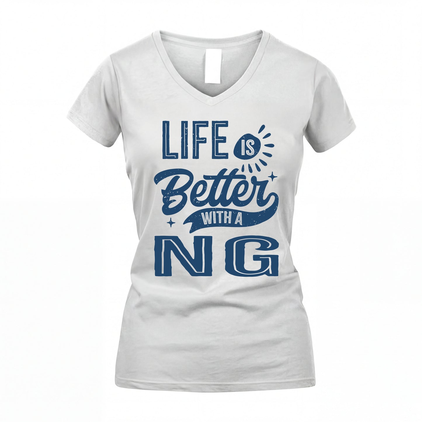 NG HH88-K2–Personalized Name Quote T-Shirt Life Is Better With Unisex Gift