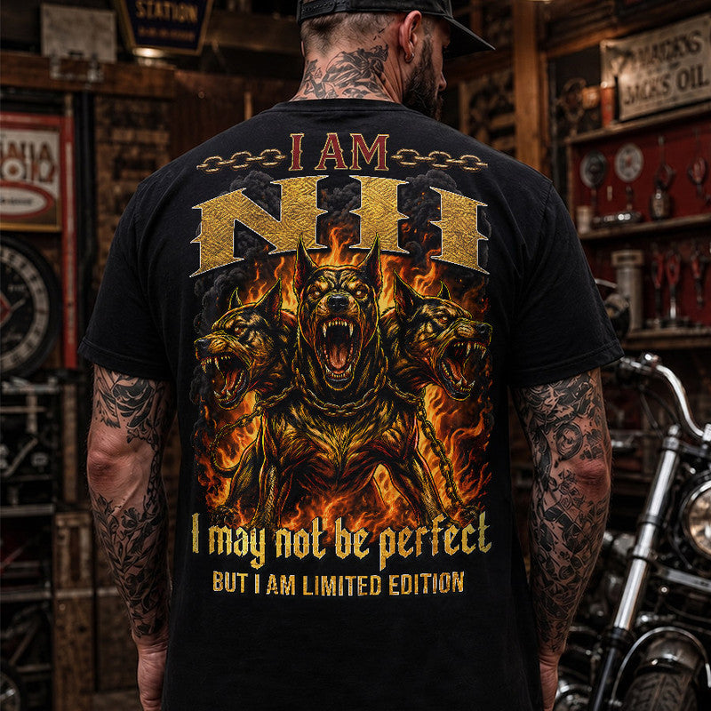 NII MP88-F2-168–Personalized Bold Quote Apparel “I Am NAME I May Not Be Perfect But I Am Limited Edition