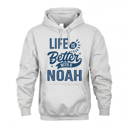 NOAH HH88-K2–Personalized Name Quote T-Shirt Life Is Better With Unisex Gift