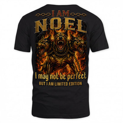 NOEL MP88-F2-168–Personalized Bold Quote Apparel “I Am NAME I May Not Be Perfect But I Am Limited Edition