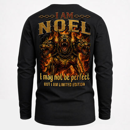 NOEL MP88-F2-168–Personalized Bold Quote Apparel “I Am NAME I May Not Be Perfect But I Am Limited Edition