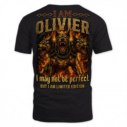 OLIVIER MP88-F2-168–Personalized Bold Quote Apparel “I Am NAME I May Not Be Perfect But I Am Limited Edition