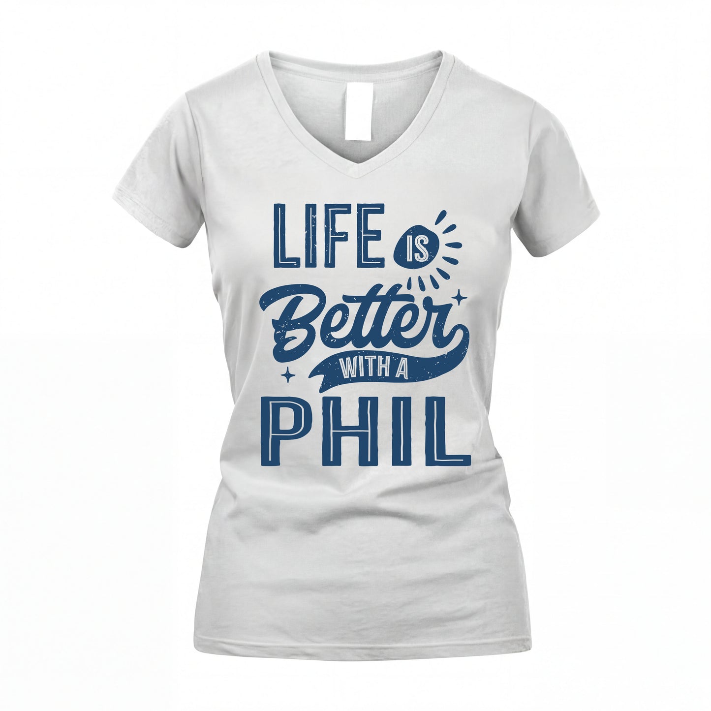 PHIL HH88-K2–Personalized Name Quote T-Shirt Life Is Better With Unisex Gift