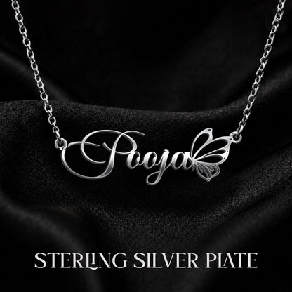 POOJA T02 Custom Name Necklace, Personalized Name Necklace, Birthday Gift, Christmas Gift for Her