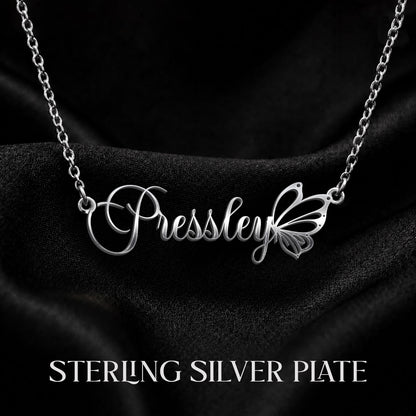 PRESSLEY T02 Custom Name Necklace, Personalized Name Necklace, Birthday Gift, Christmas Gift for Her