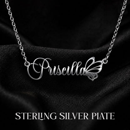 PRISCILLA T02 Custom Name Necklace, Personalized Name Necklace, Birthday Gift, Christmas Gift for Her