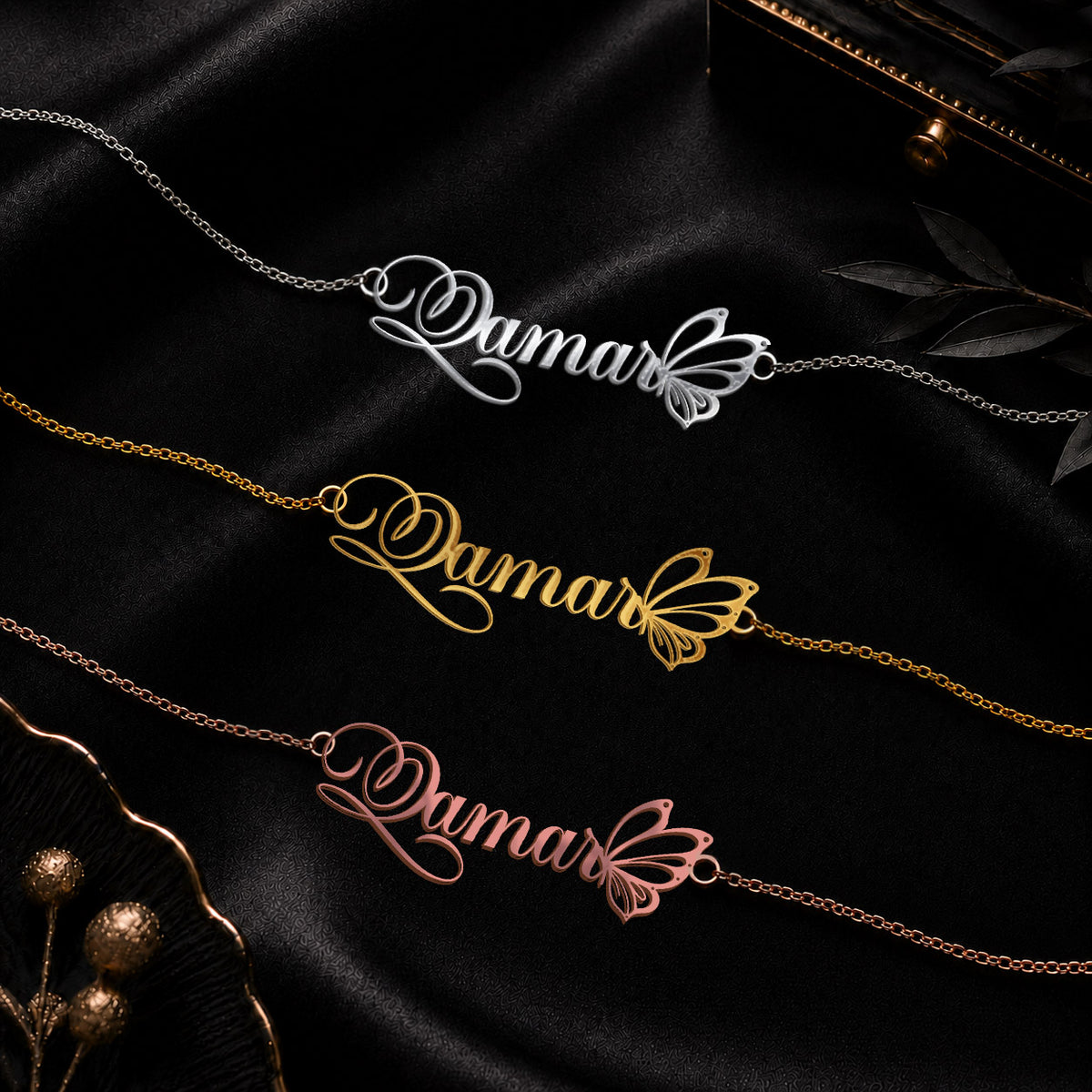 QAMAR T02 Custom Name Necklace, Personalized Name Necklace, Birthday Gift, Christmas Gift for Her
