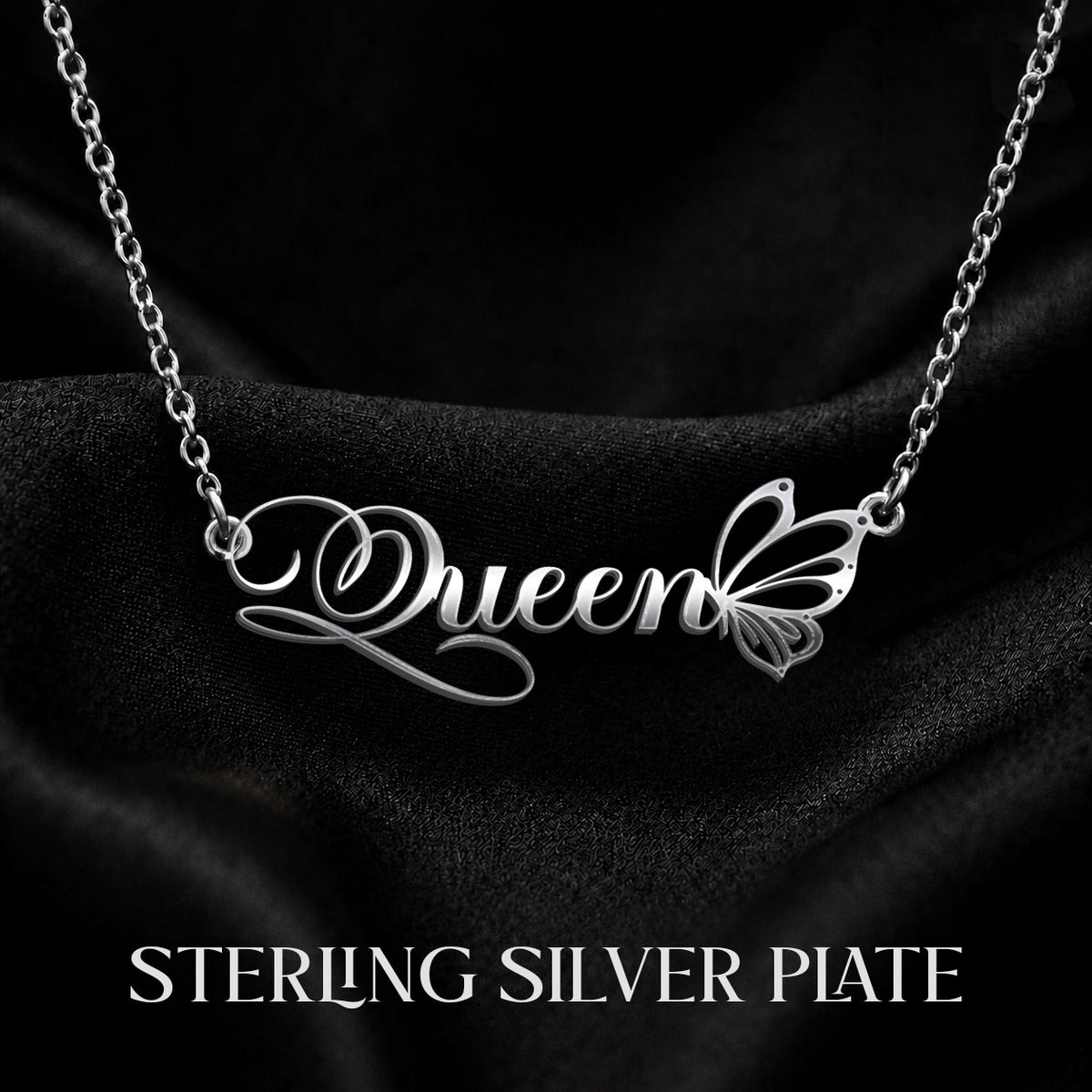 QUEEN T02 Custom Name Necklace, Personalized Name Necklace, Birthday Gift, Christmas Gift for Her