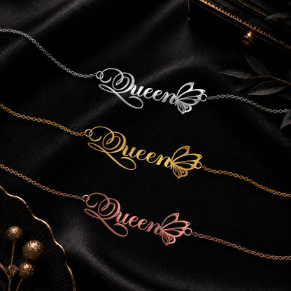 QUEEN T02 Custom Name Necklace, Personalized Name Necklace, Birthday Gift, Christmas Gift for Her