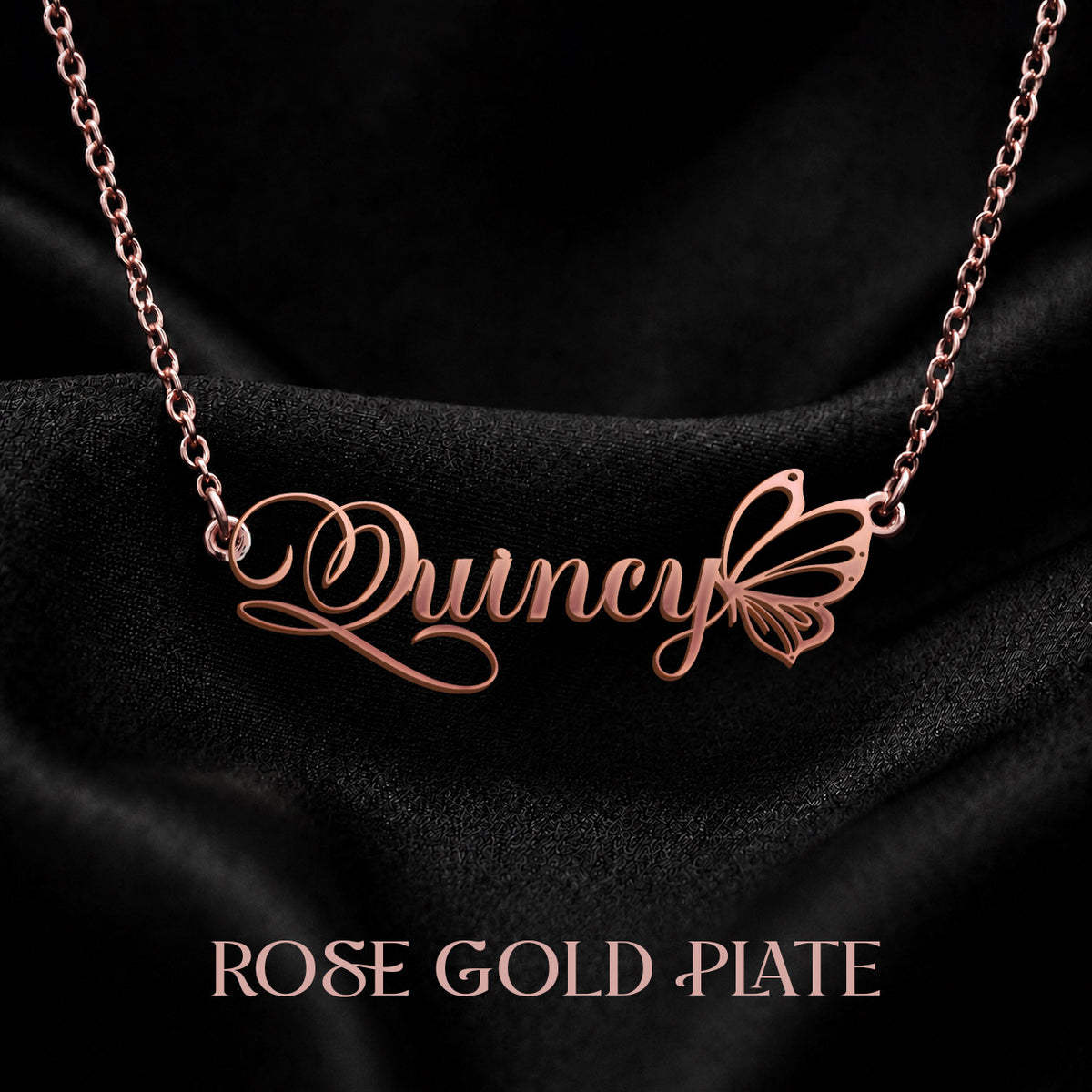 QUINCY T02 Custom Name Necklace, Personalized Name Necklace, Birthday Gift, Christmas Gift for Her