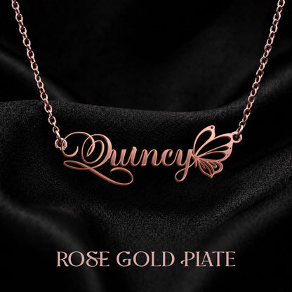 QUINCY T02 Custom Name Necklace, Personalized Name Necklace, Birthday Gift, Christmas Gift for Her