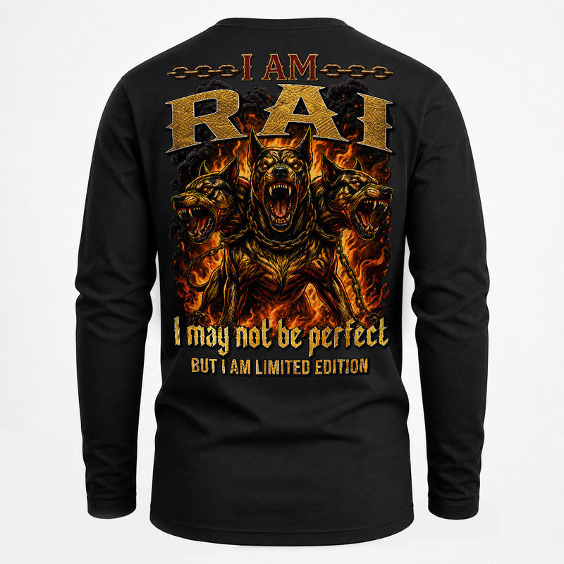 RAI MP88-F2-168–Personalized Bold Quote Apparel “I Am NAME I May Not Be Perfect But I Am Limited Edition