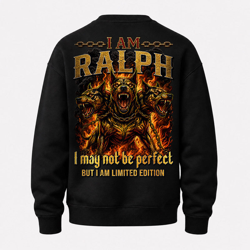 RALPH MP88-F2-168–Personalized Bold Quote Apparel “I Am NAME I May Not Be Perfect But I Am Limited Edition