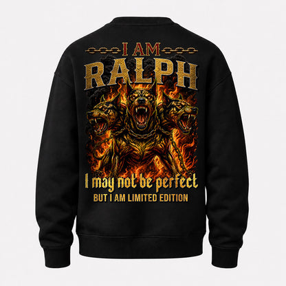 RALPH MP88-F2-168–Personalized Bold Quote Apparel “I Am NAME I May Not Be Perfect But I Am Limited Edition