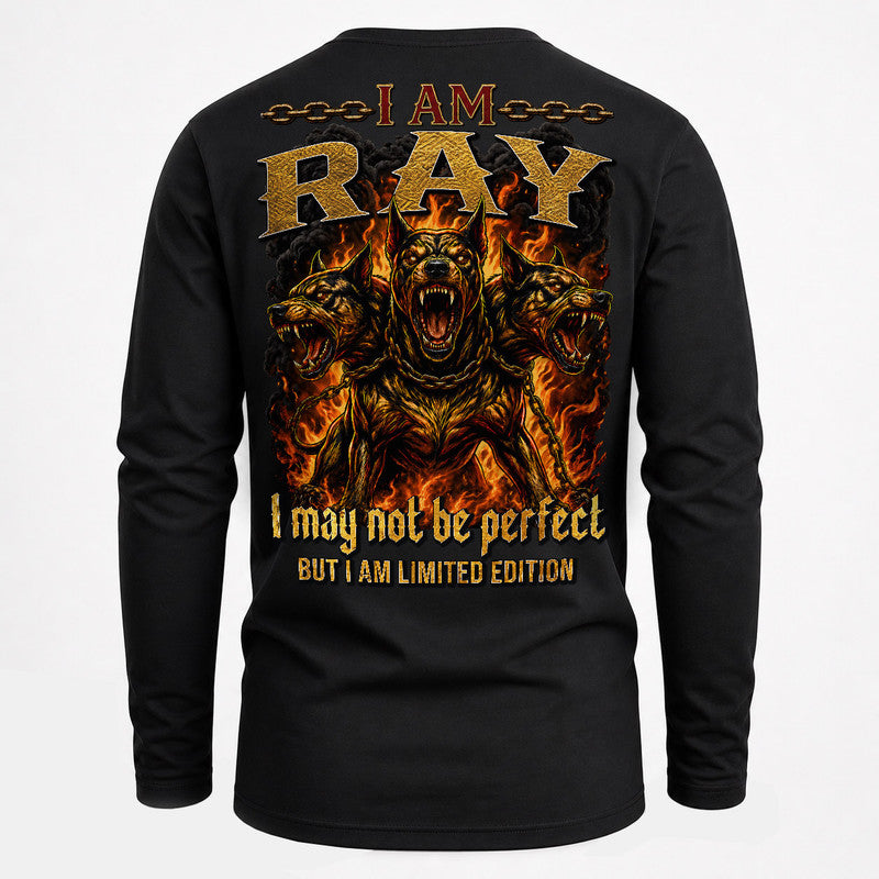 RAY MP88-F2-168–Personalized Bold Quote Apparel “I Am NAME I May Not Be Perfect But I Am Limited Edition