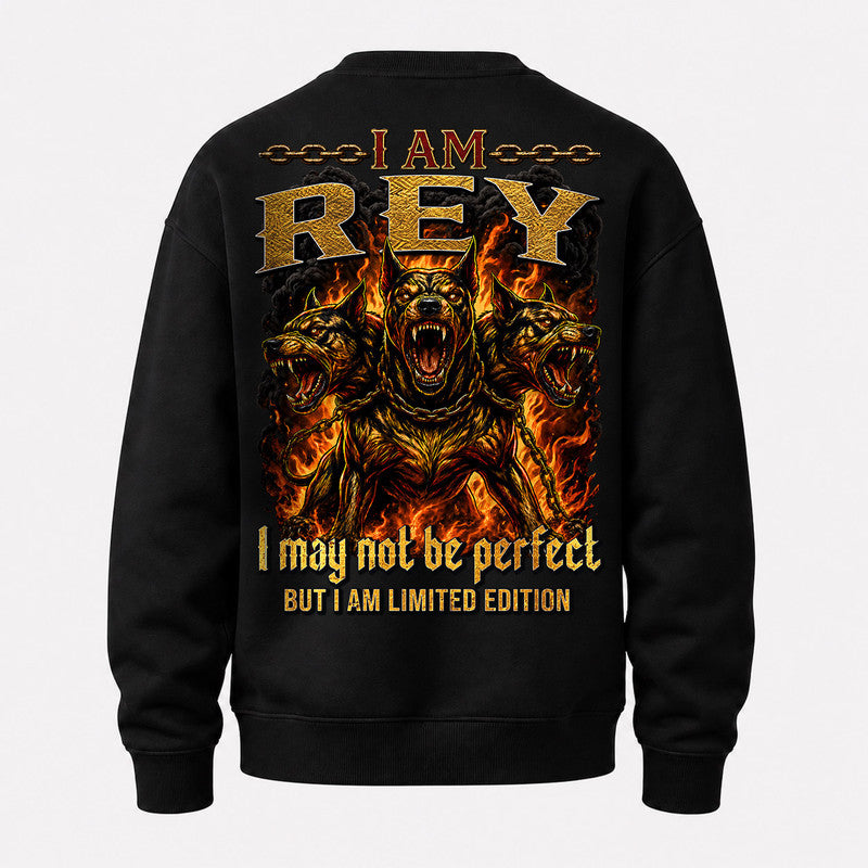REY MP88-F2-168–Personalized Bold Quote Apparel “I Am NAME I May Not Be Perfect But I Am Limited Edition