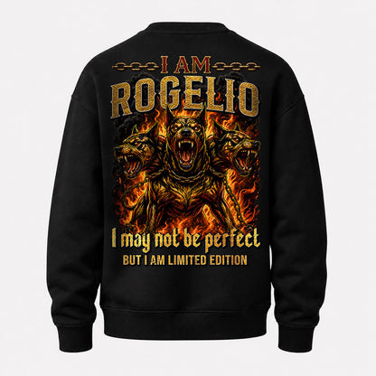 ROGELIO MP88-F2-168–Personalized Bold Quote Apparel “I Am NAME I May Not Be Perfect But I Am Limited Edition