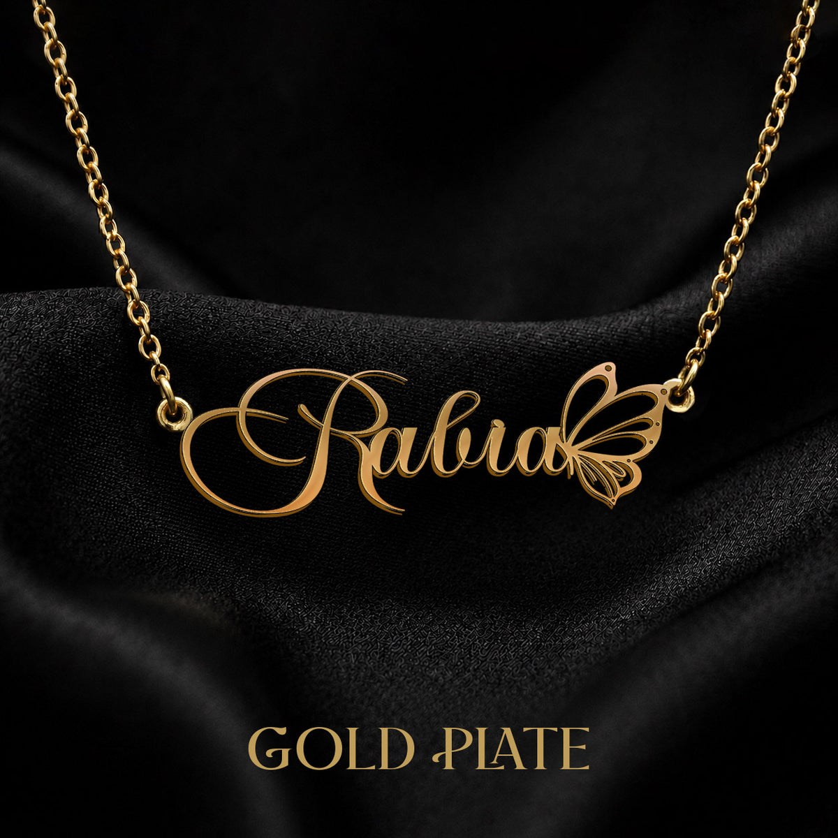 RABIA T02 Custom Name Necklace, Personalized Name Necklace, Birthday Gift, Christmas Gift for Her