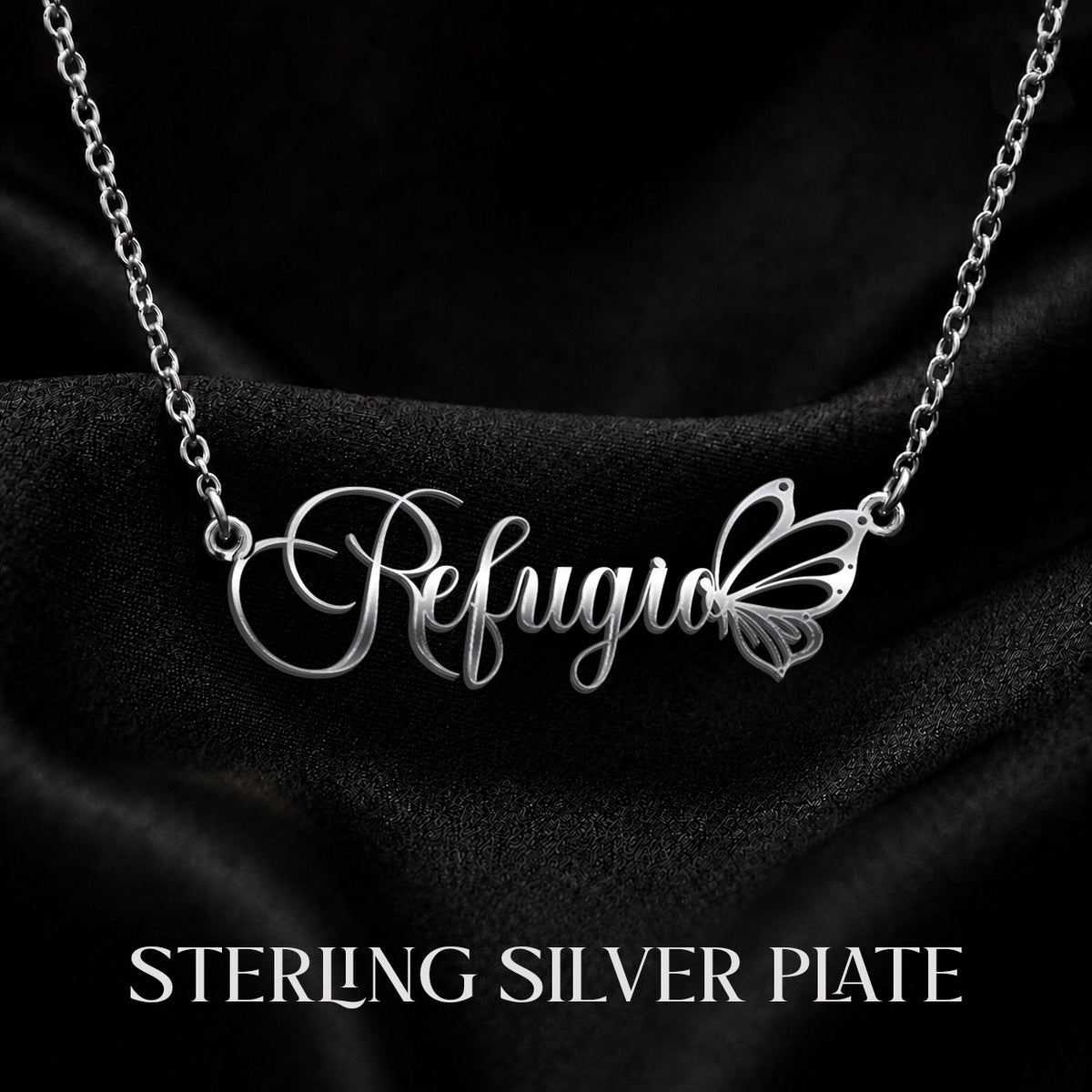 REFUGIO T02 Custom Name Necklace, Personalized Name Necklace, Birthday Gift, Christmas Gift for Her
