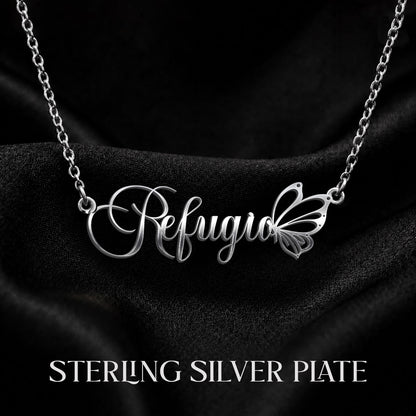 REFUGIO T02 Custom Name Necklace, Personalized Name Necklace, Birthday Gift, Christmas Gift for Her